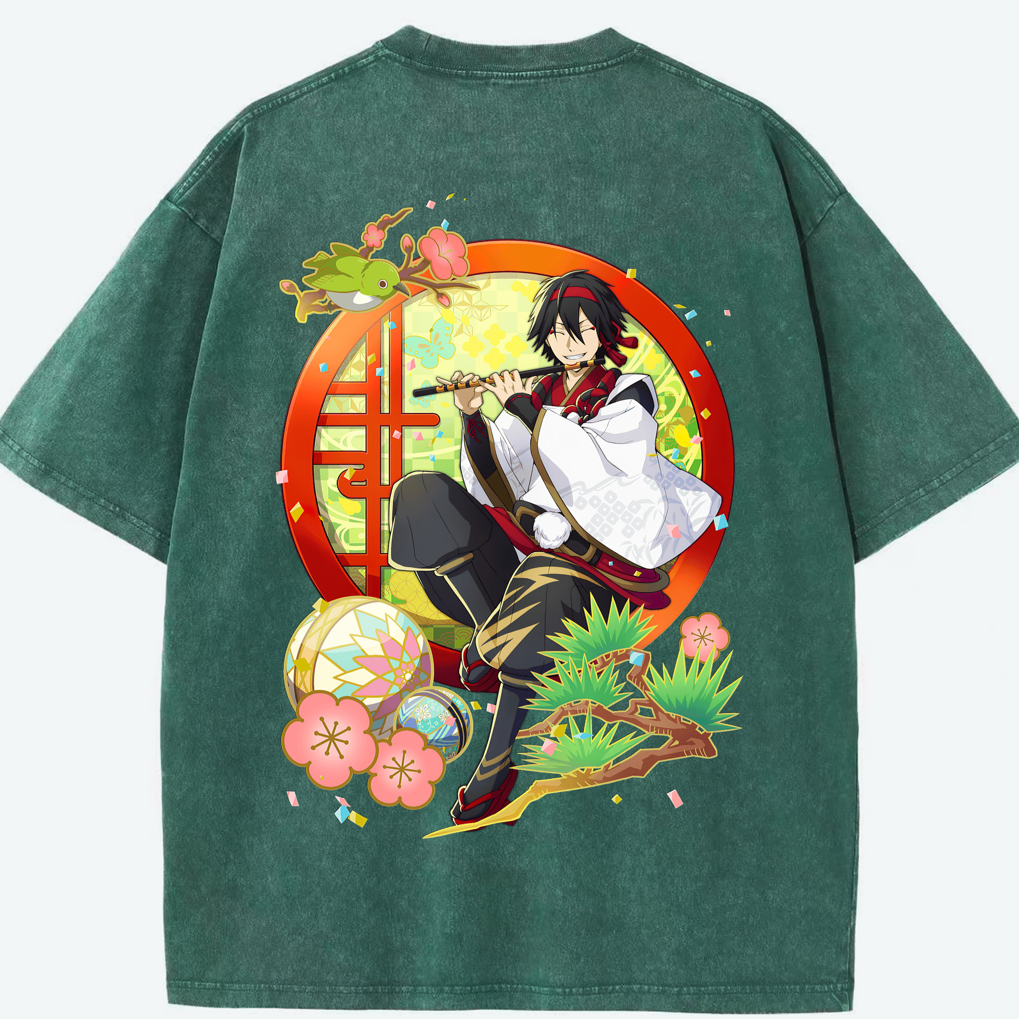 （画像用） 文豪ストレイドッグス Bungo Stray Dogs 綿100% ヴィンテージ風 半袖Tシャツ（背面プリント）